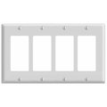 Leviton Leviton White Four Gang Switch Wallplate  005-80412-W 005-80412-W